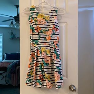 Floral stripped dress.